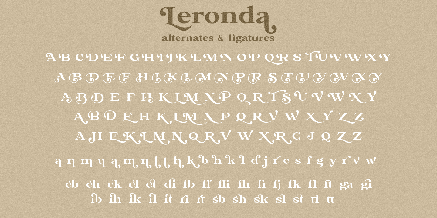 Beispiel einer Leronda Regular-Schriftart